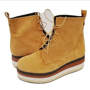 NEW Paloma Barcelo Lionetta Suede  Brown Platform Boot